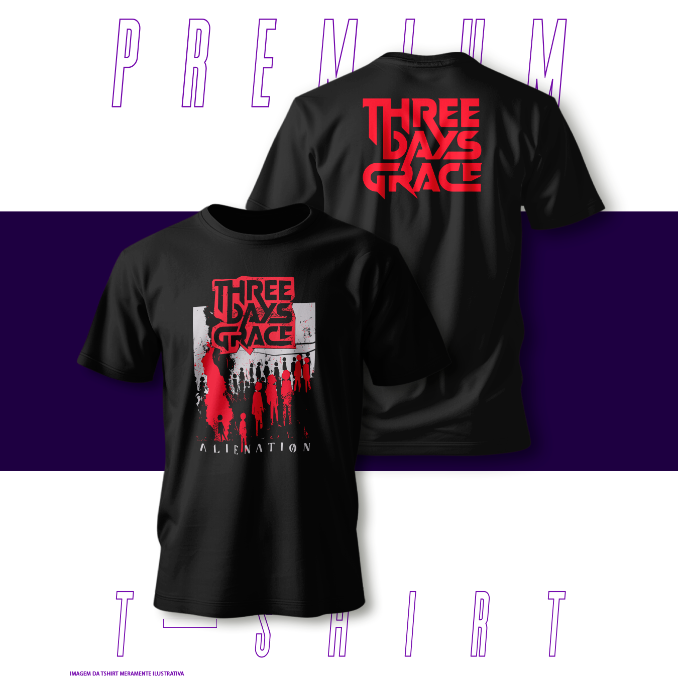 Camiseta Premium - Three Days Grace