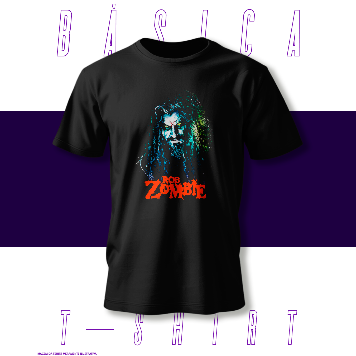 Camiseta Básica - Rob Zombie