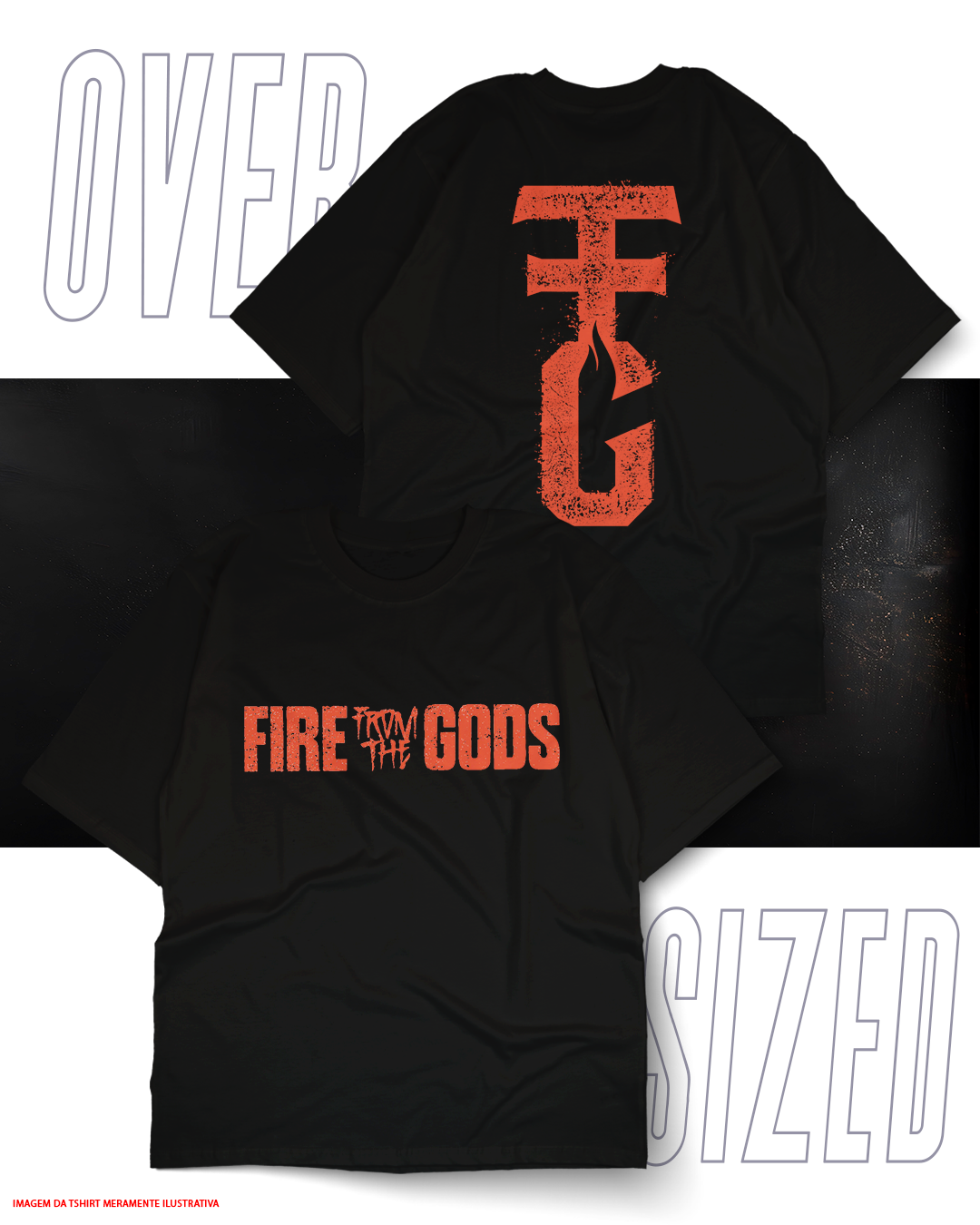 Oversized Unissex - Fire From The Gods
