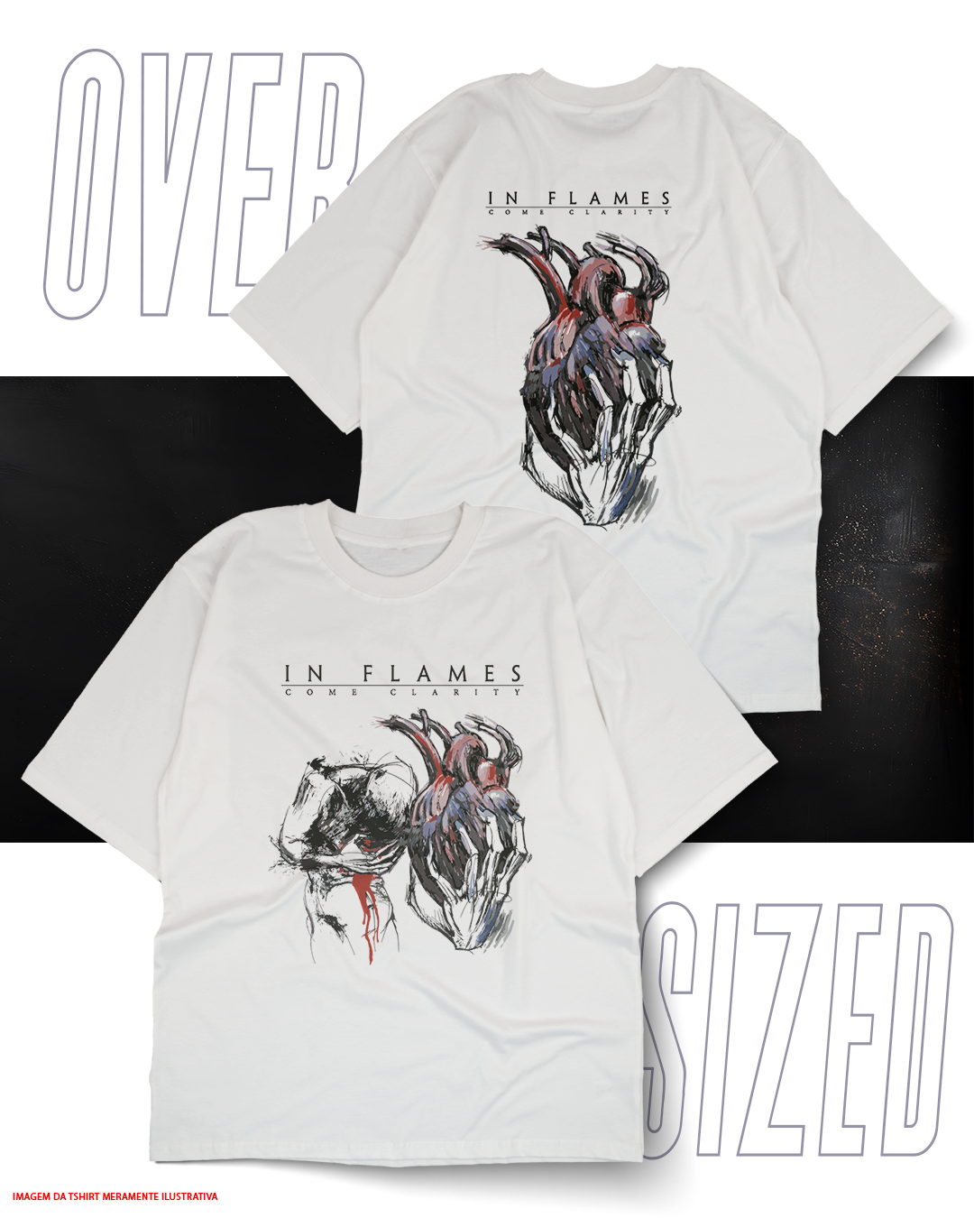 Oversized Unissex - In Flames