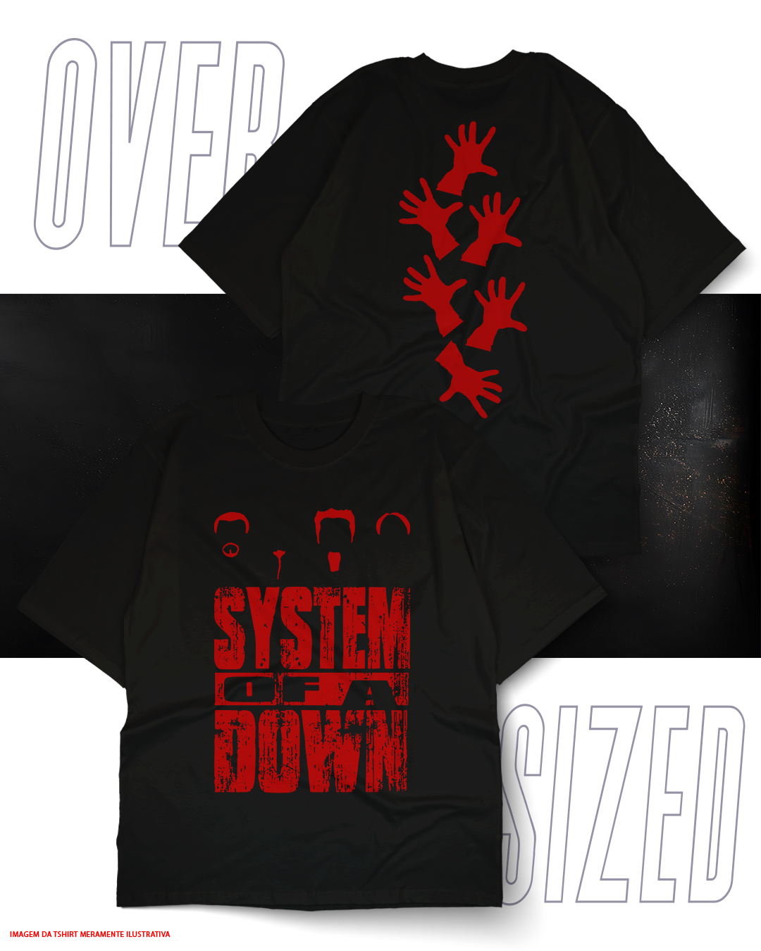Oversized Unissex - System of a Down