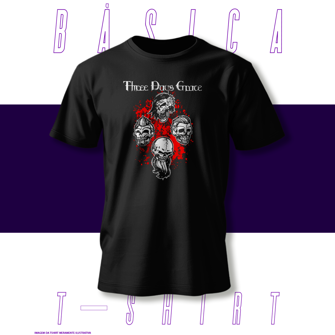 Camiseta Básica - Three Days Grace