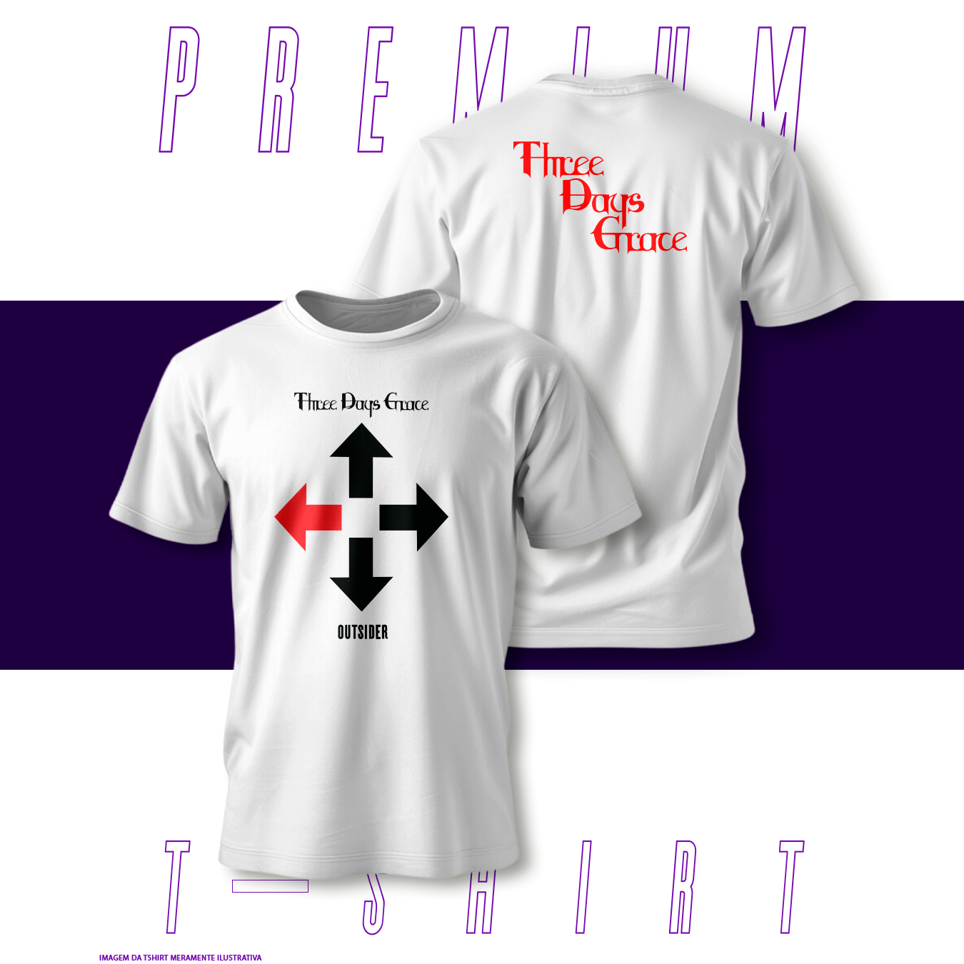 Camiseta Premium - Three Days Grace
