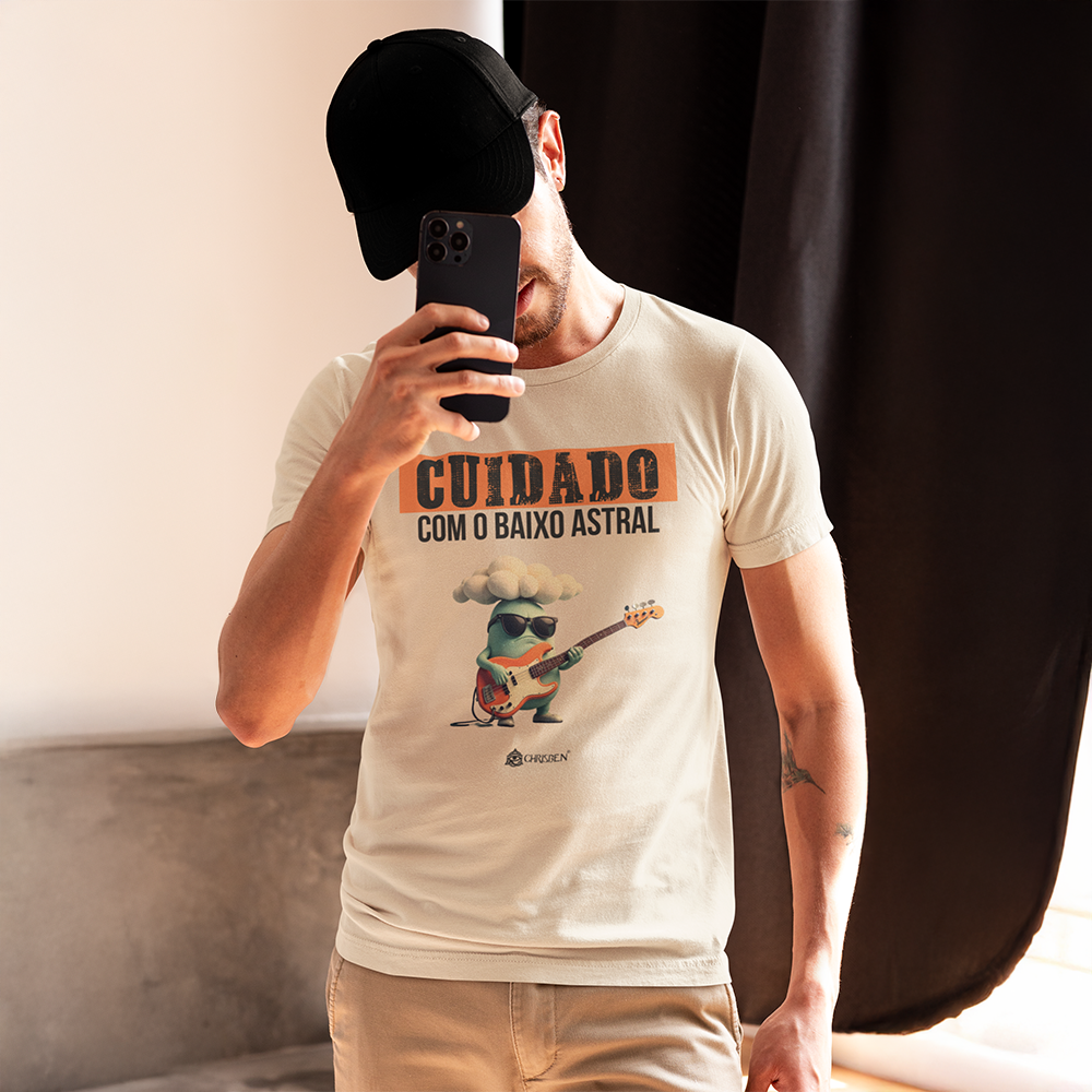 Nome do produto: Camiseta Prime - Cuidado com o Baixo Astral (Front)