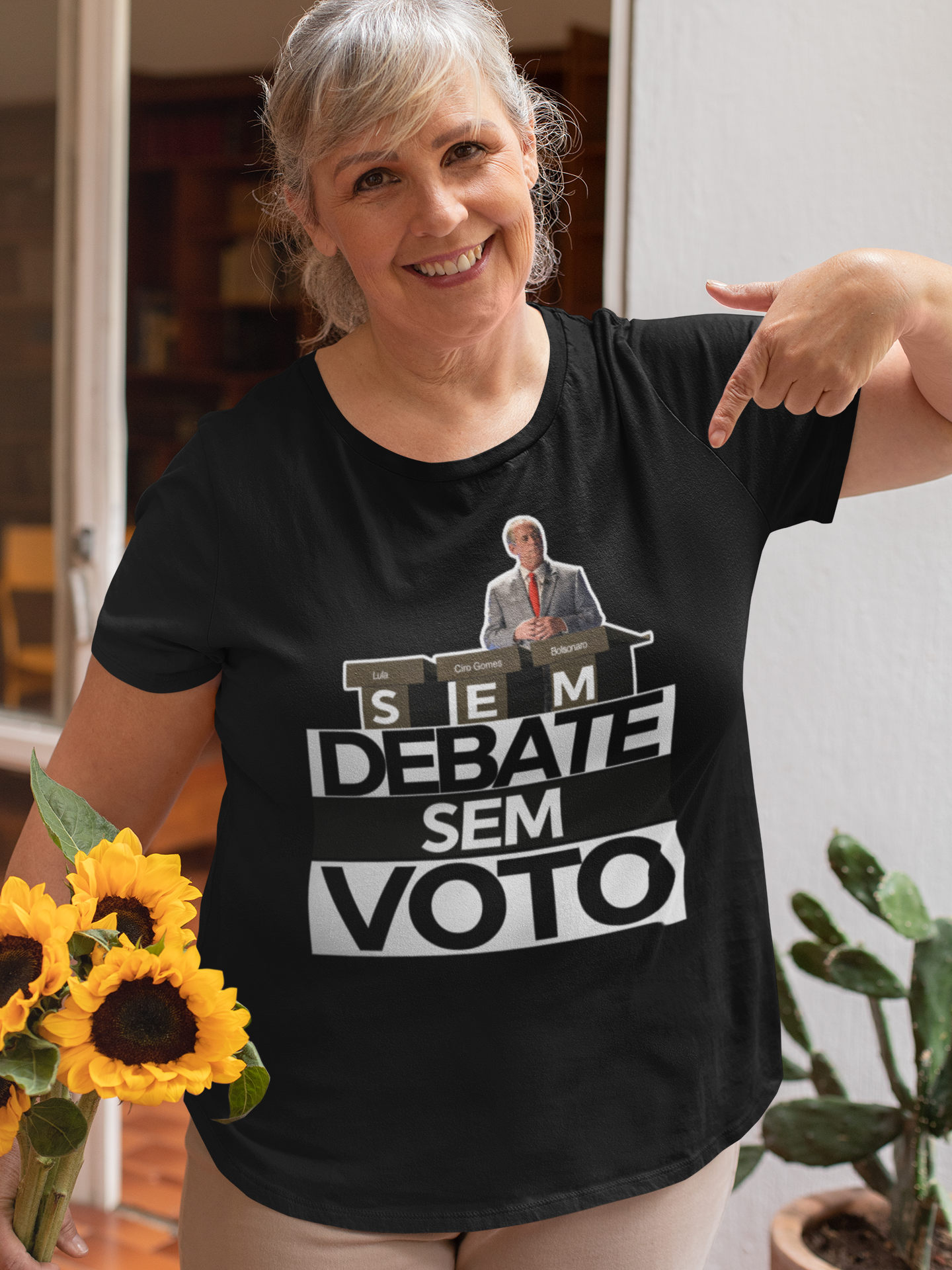 Nome do produto: Camiseta Sem Debate, sem voto