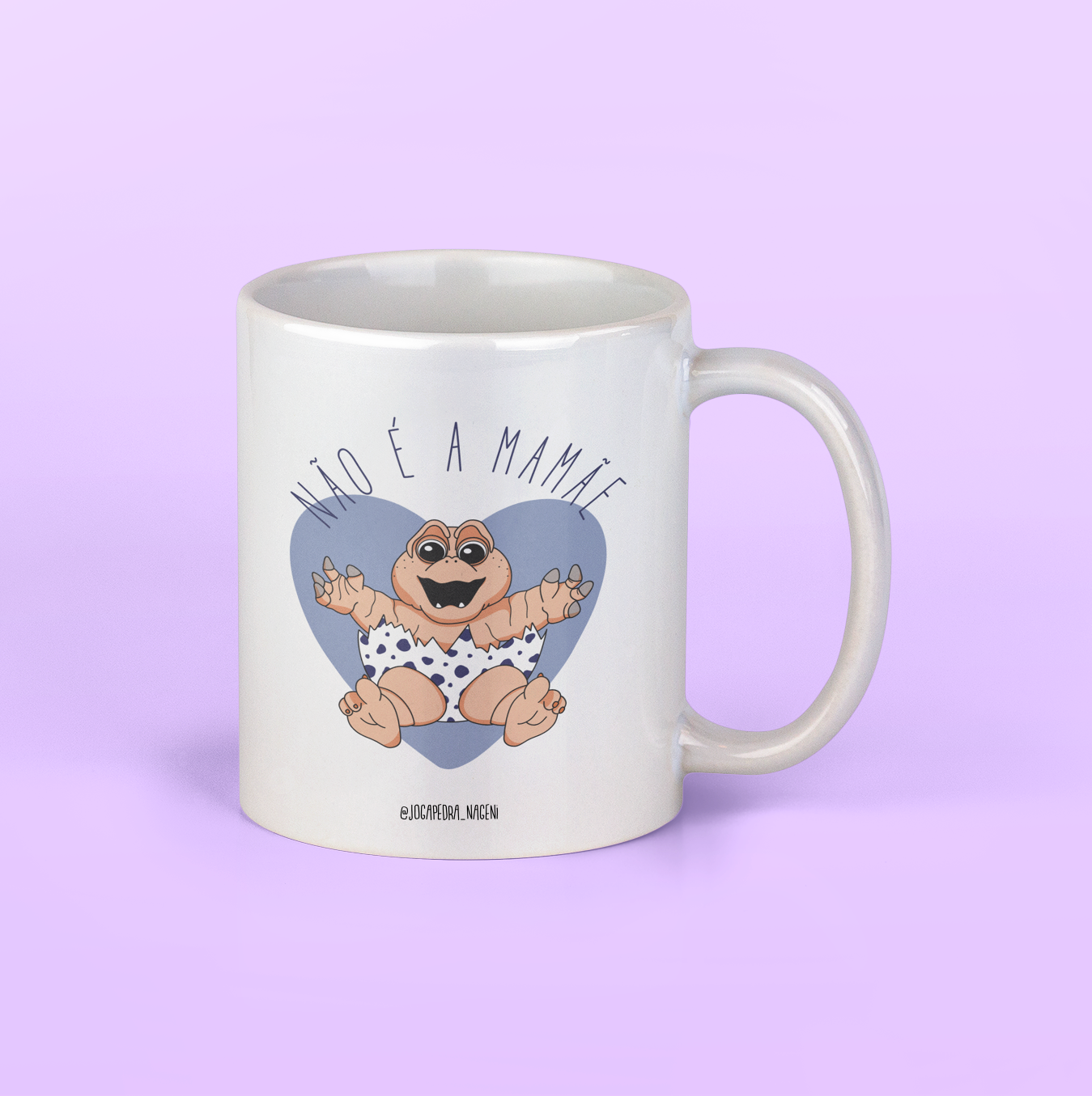 Caneca babyssauro não é a mamãe 
