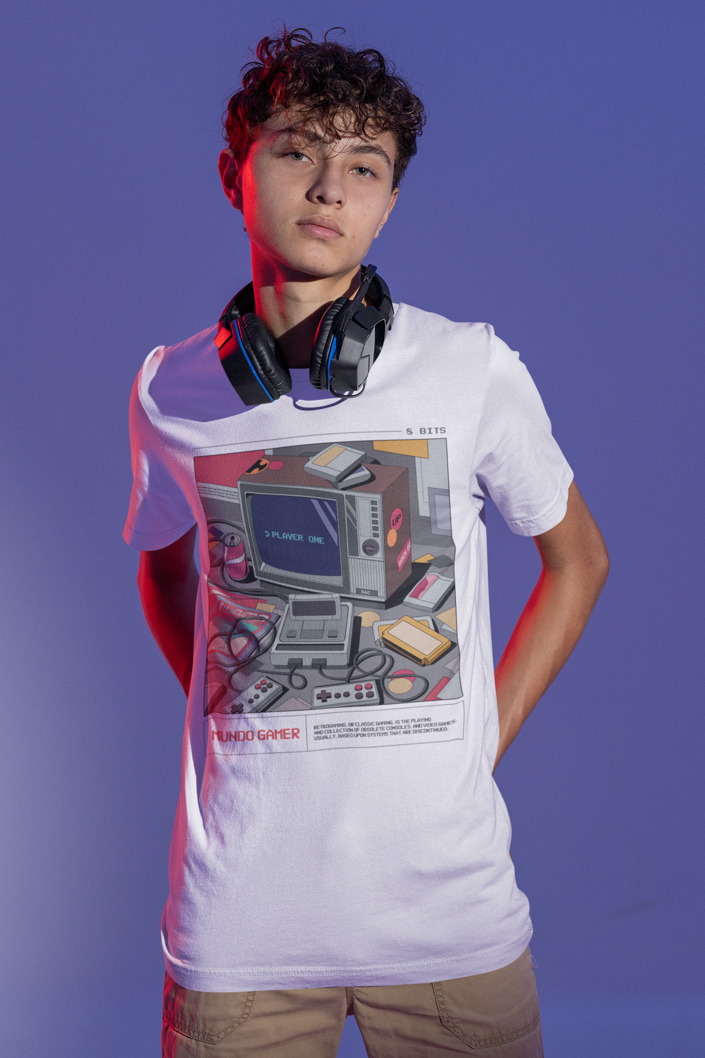 T-Shirt Prime Retro Mundo Gamer