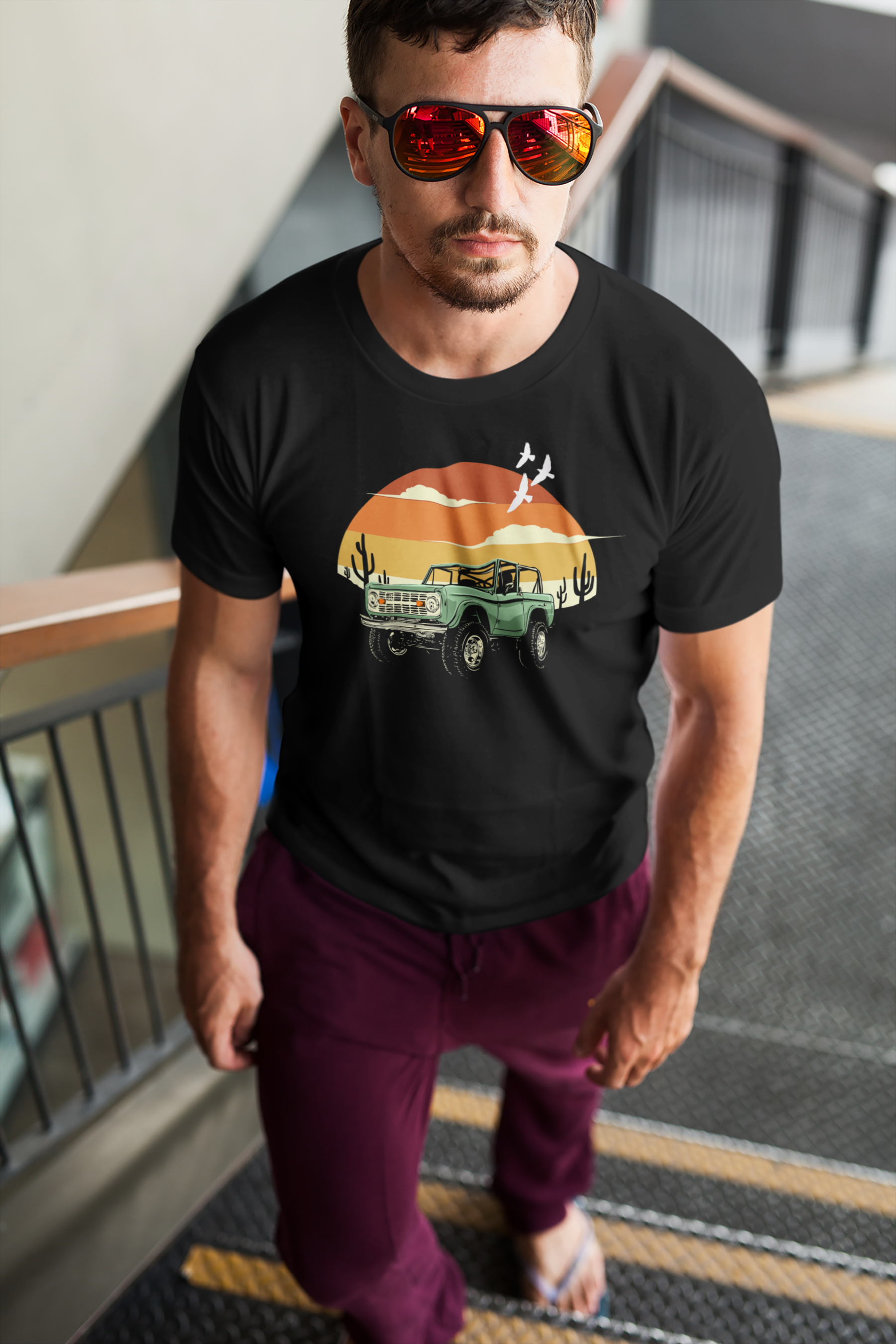 Nome do produto: Camiseta carro no deserto