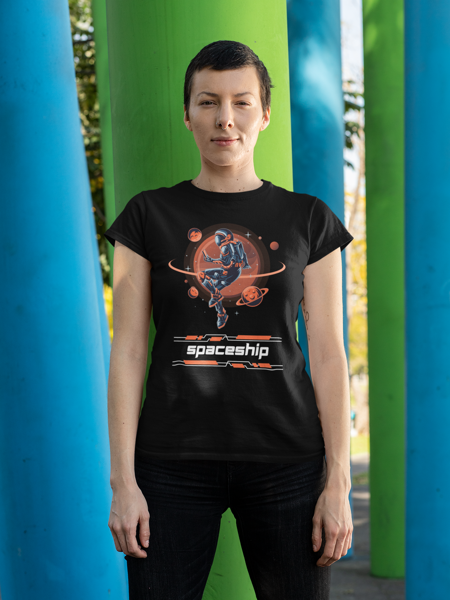 Nome do produto: Camiseta Baby Long Spaceship