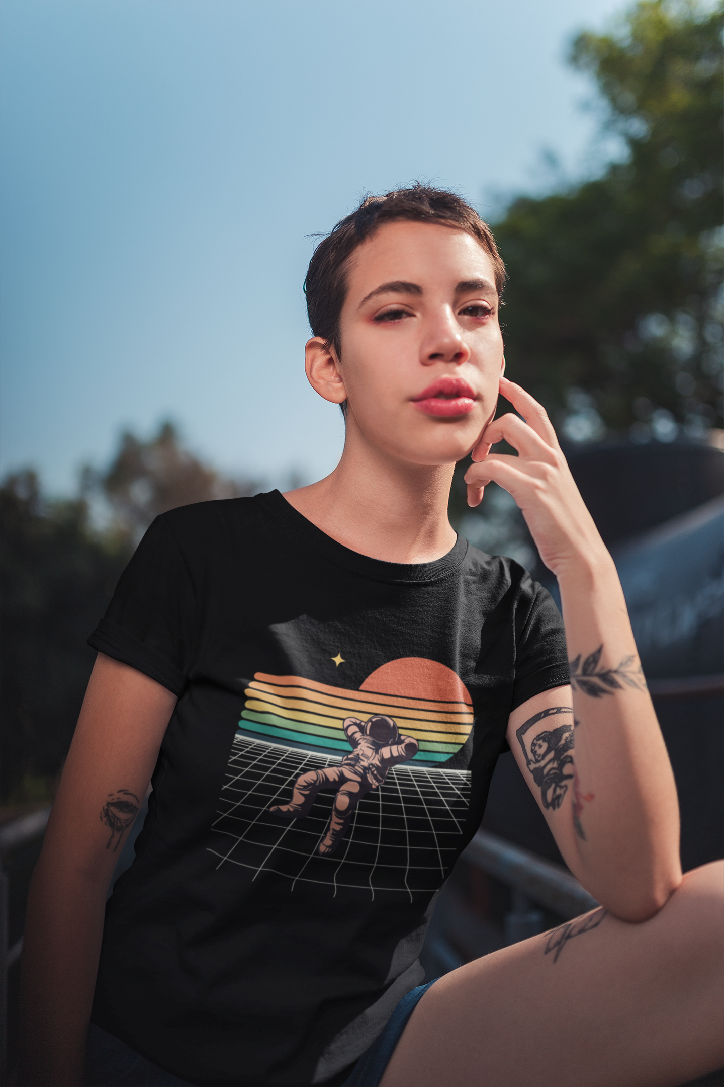 Nome do produto: Camiseta Baby Long Astronauta Colorful