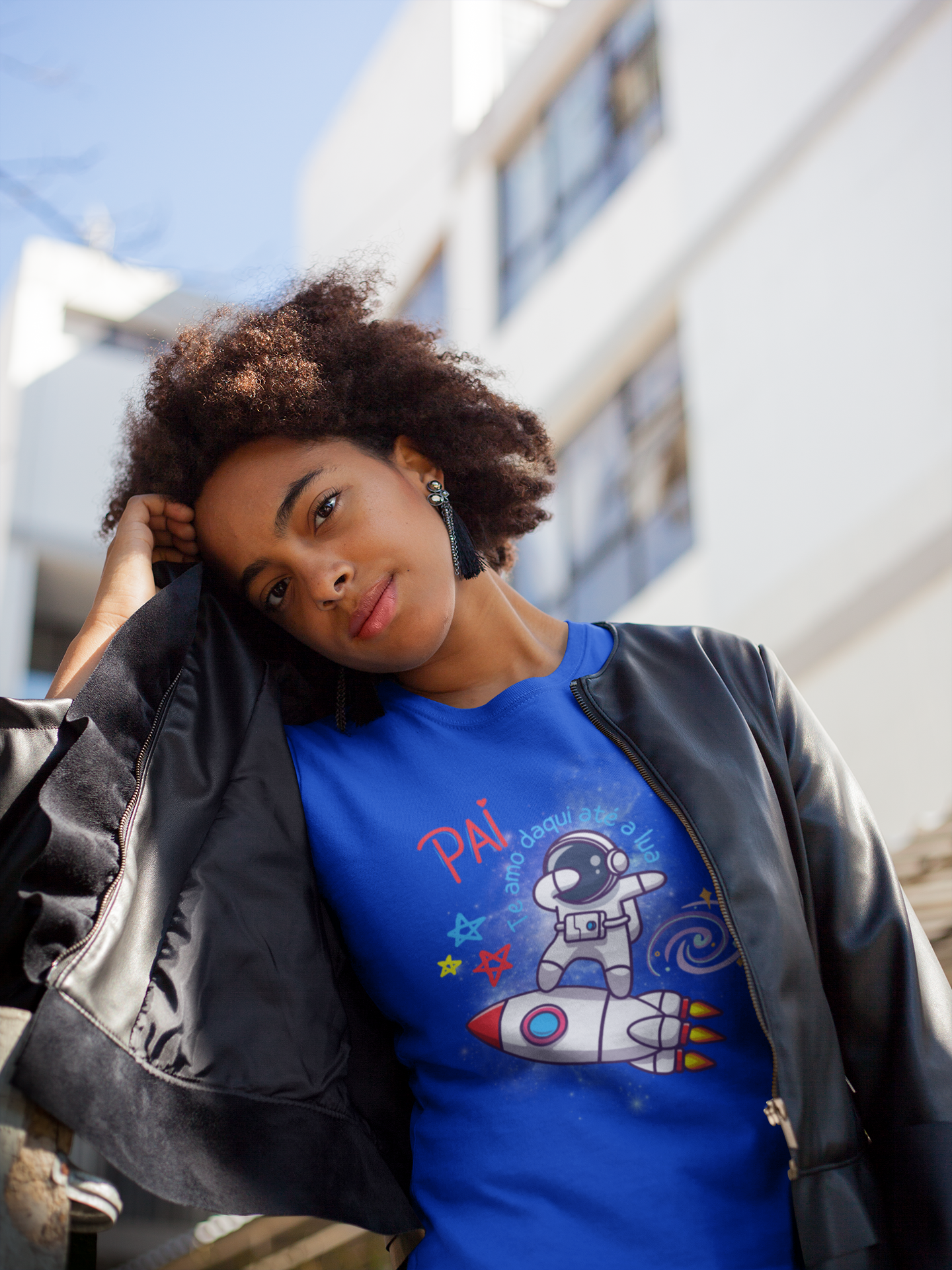 Nome do produto: Camiseta Baby Long astronauta no foguete