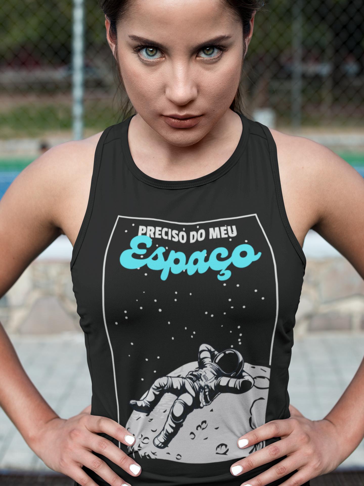 Nome do produto: Regata Classic astronauta preciso do meu espaço