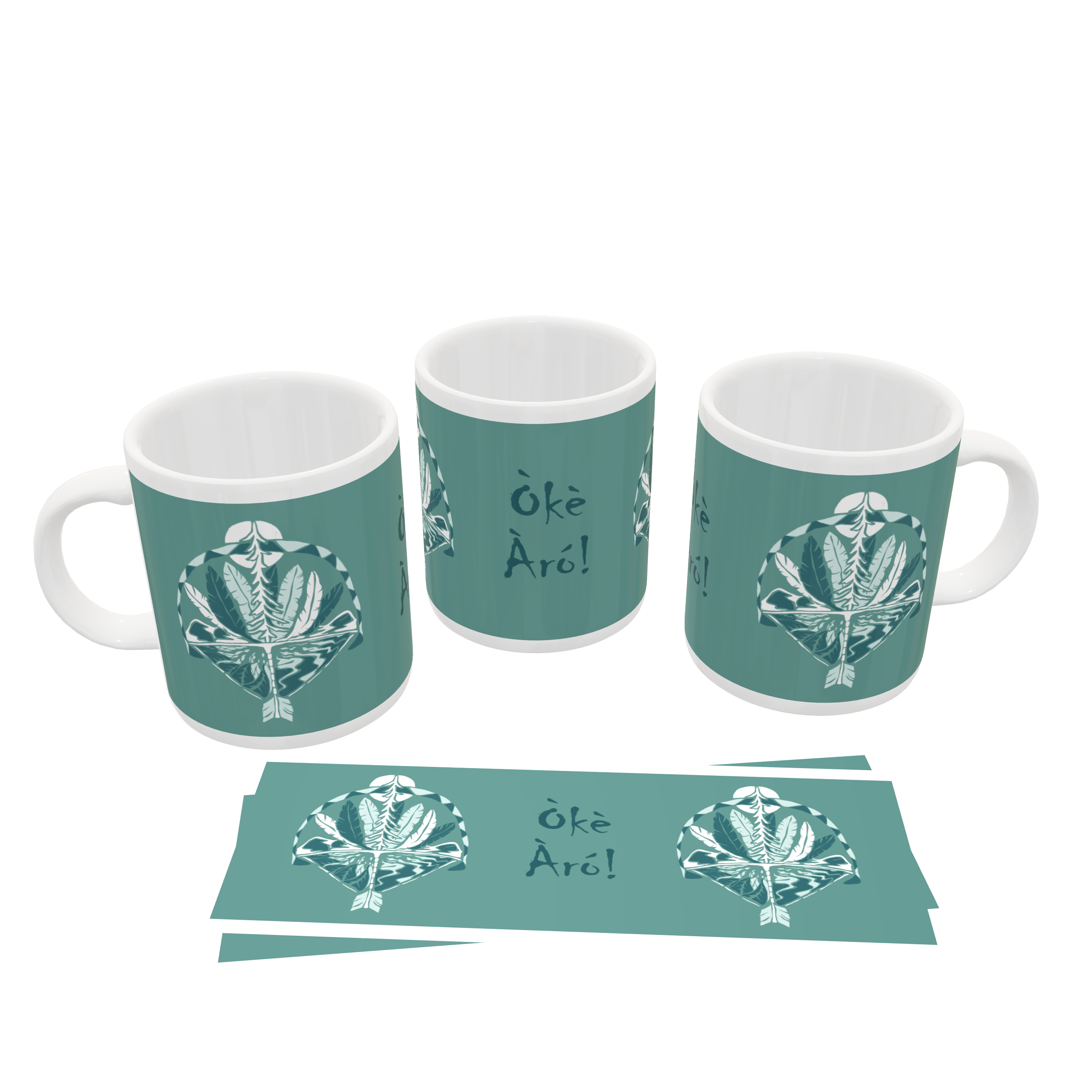 Nome do produto: Caneca Ofá de Oxóssi - Verde II