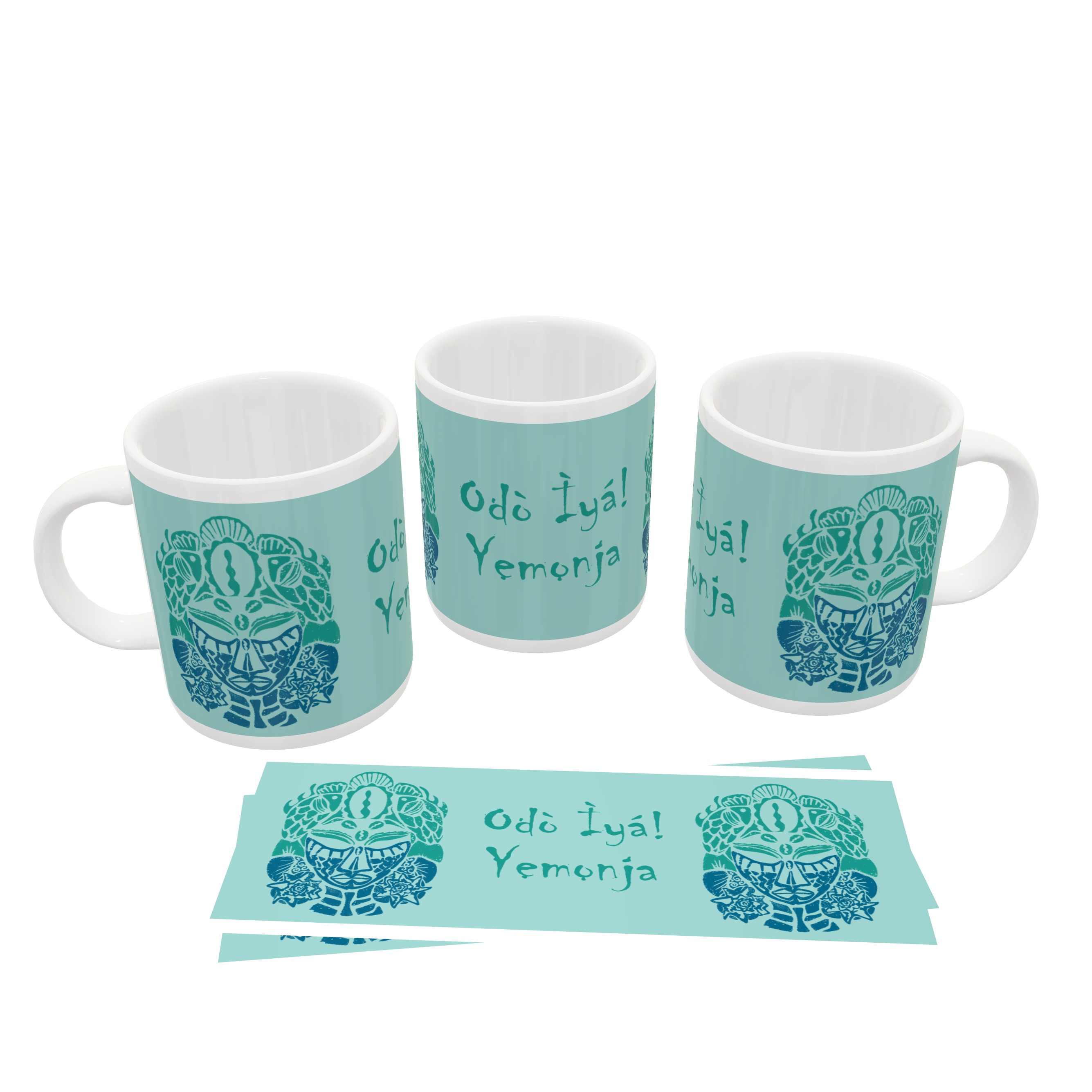 Nome do produto: Caneca Yemanja - Verde