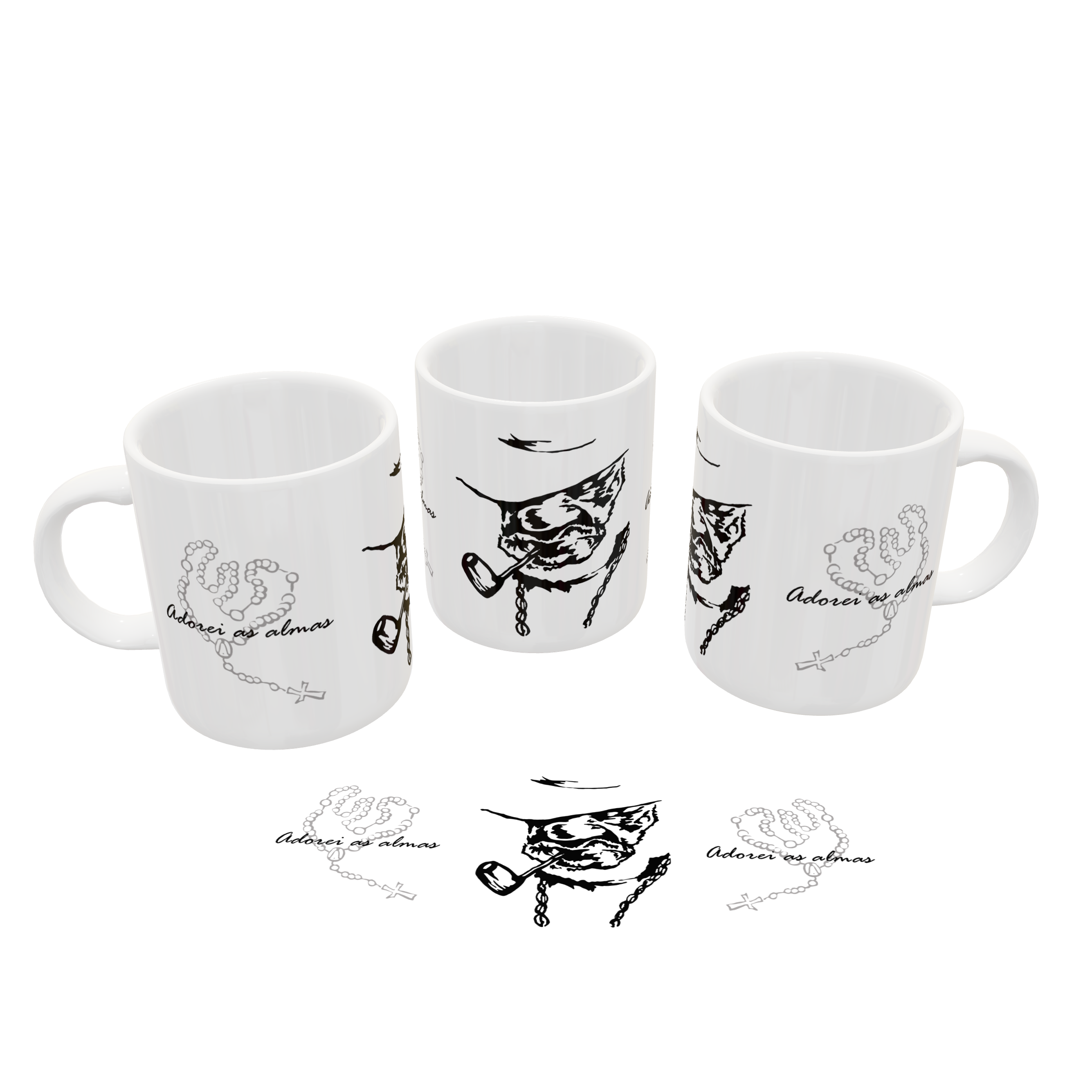 Nome do produto: Caneca Adorei as Almas - Preto Velho