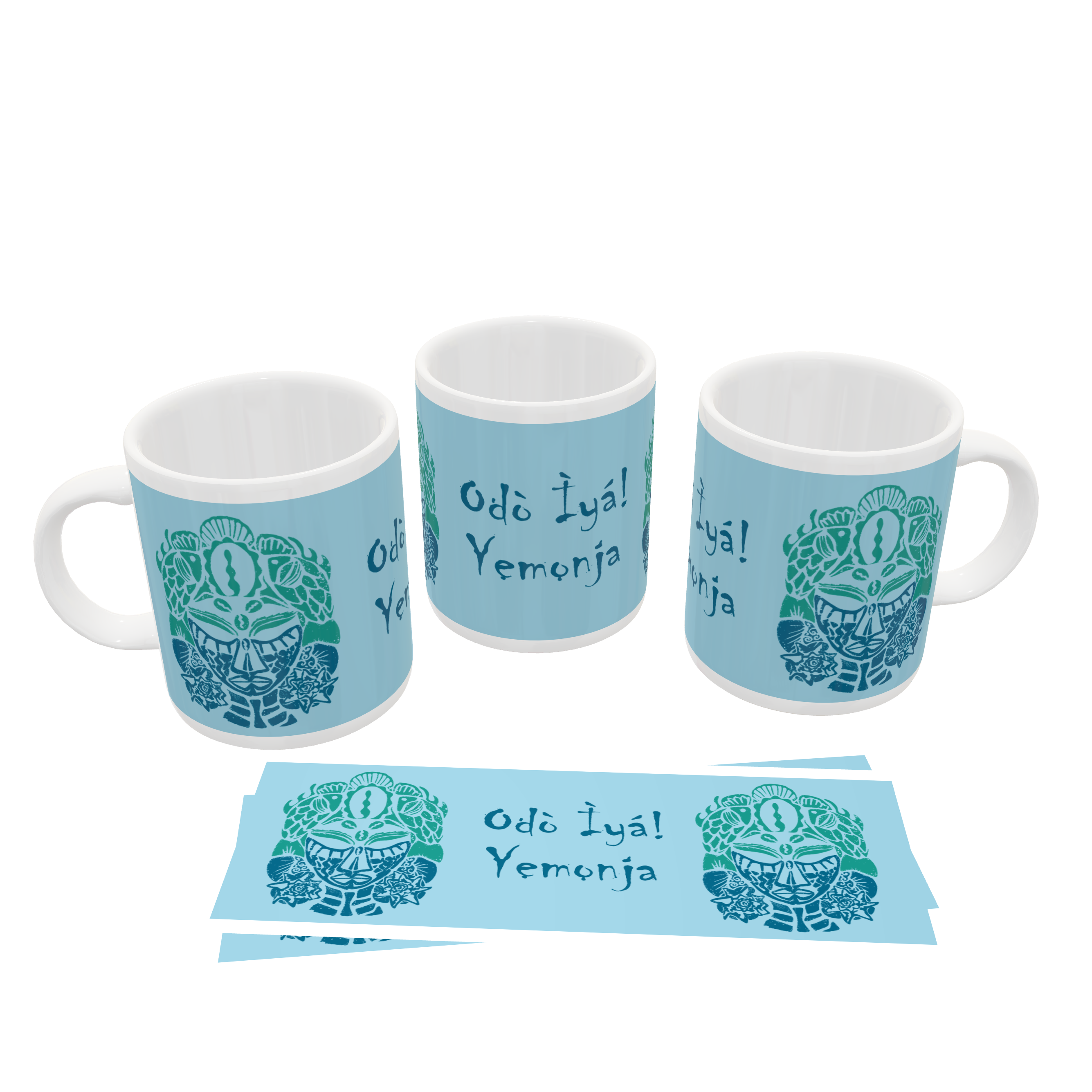 Nome do produto: Caneca Yemanja - Azul