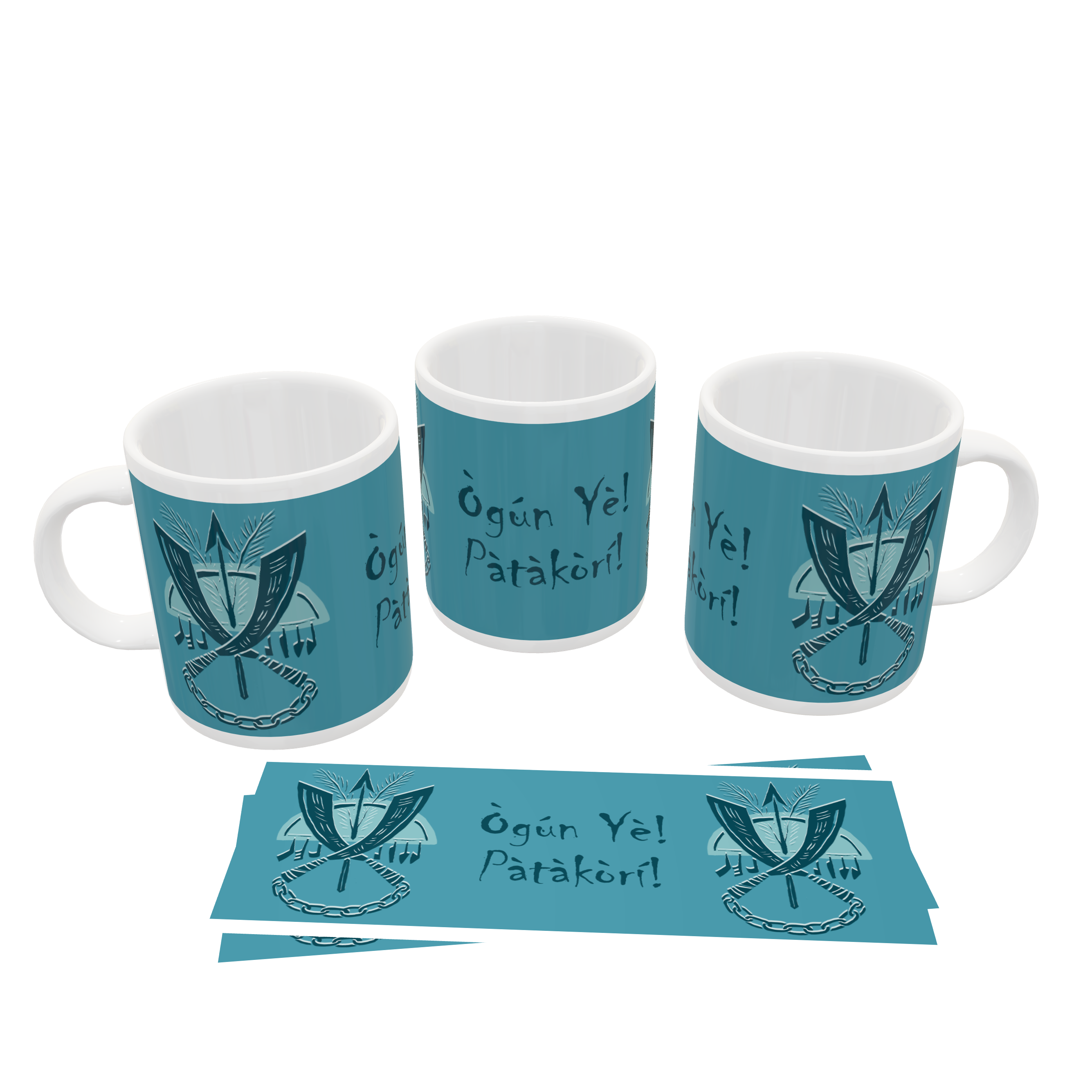 Nome do produto: Caneca Ogun Patakori - Azul