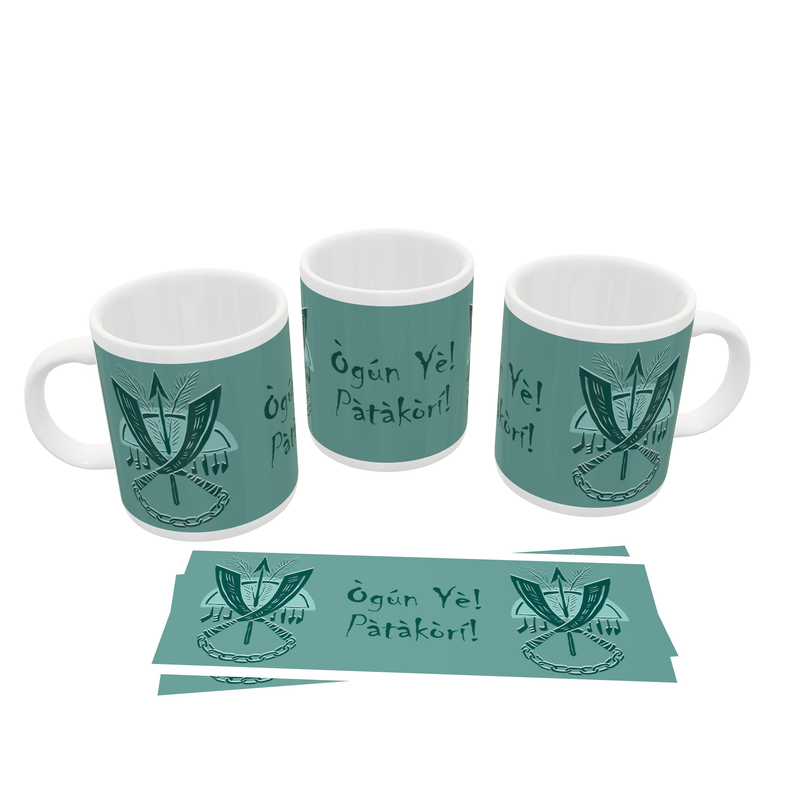 Nome do produto: Caneca Ogun Patakori - Verde I